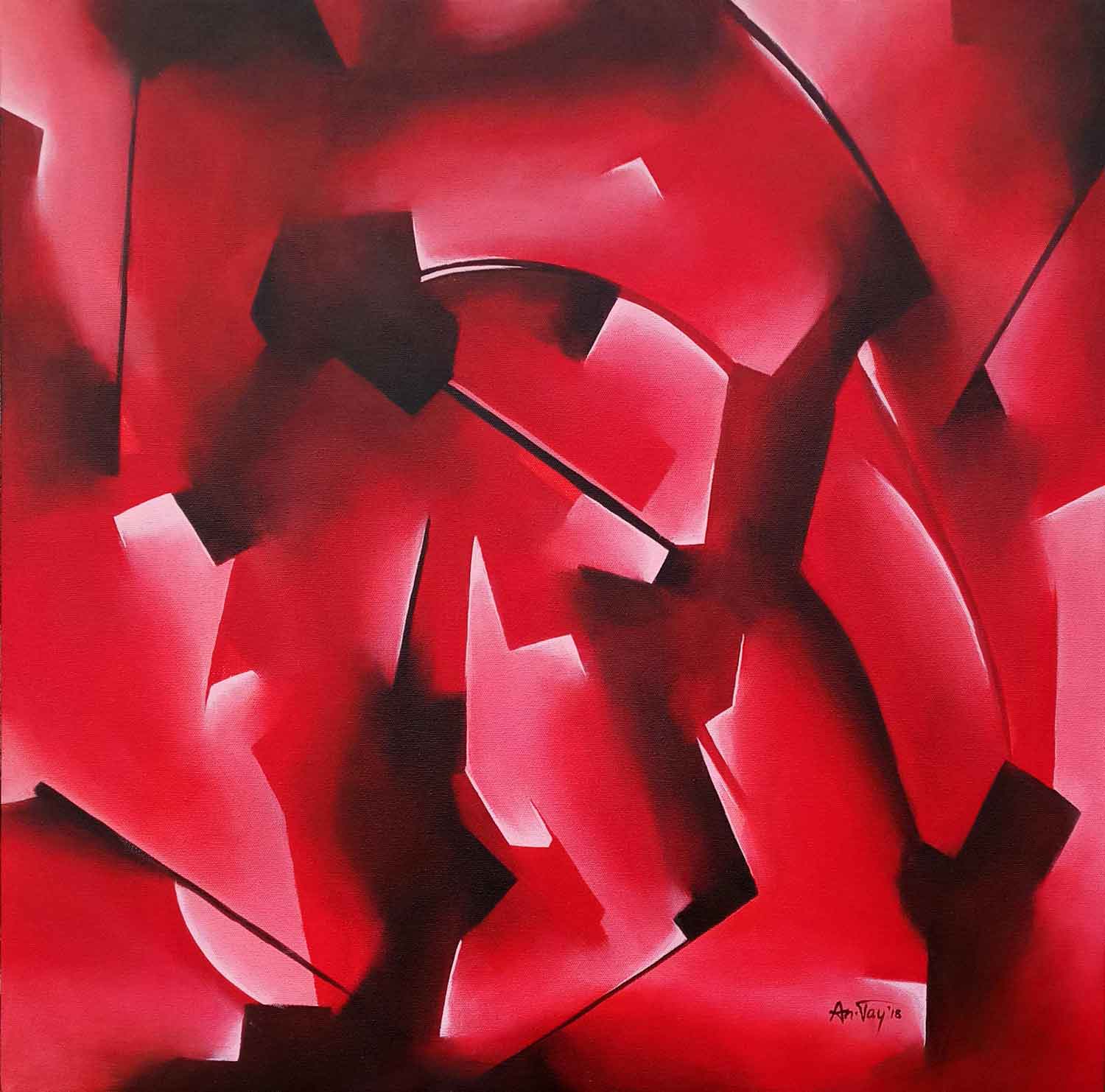 Abstract Painting with Acrylic on Canvas "Journey Within V" art by Neeraj  Jangra