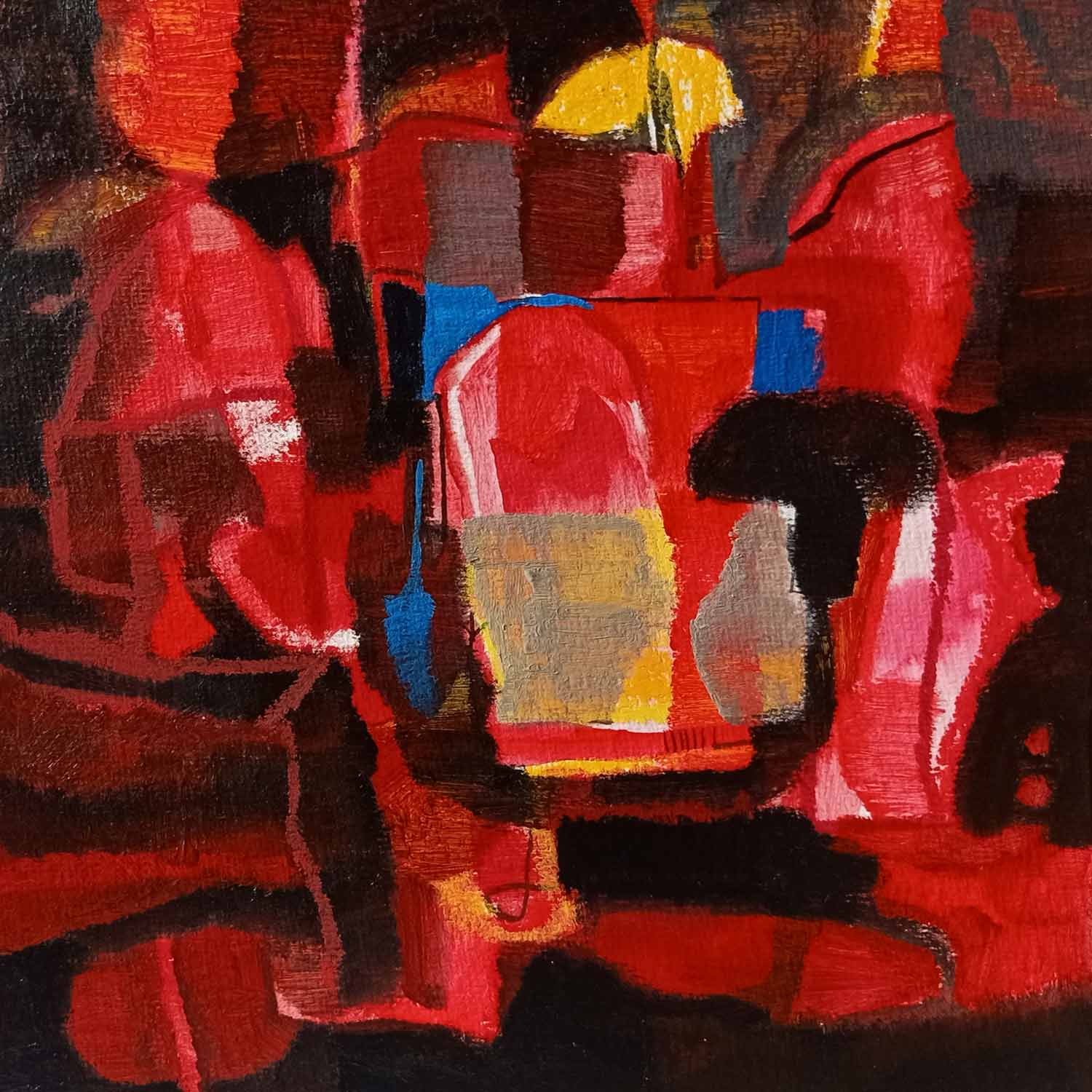 Abstract Painting with Acrylic on Paper "Abstract-8" art by Abhijeet Shantaram Ghawale