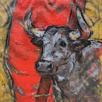 Bull-Acrylic-on-Canvas-Santoshkumar-Patil-IG1563-IndiGalleria