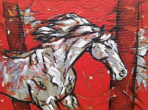Horse-Acrylic-on-Canvas-Santoshkumar-Patil-IG1602-IndiGalleria