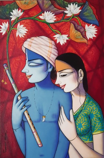 Radha-krishna-Painting-Pravin-Utge-IndiGalleria-IG1982