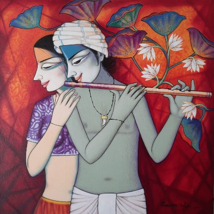 Radha-krishna-Painting-Pravin-Utge-IndiGalleria-IG1983
