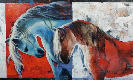 The-Aesthetic-of-Energy-20-Acrylic-Painting-of-Horse-Ashis-Mondal-IndiGalleria-IG908