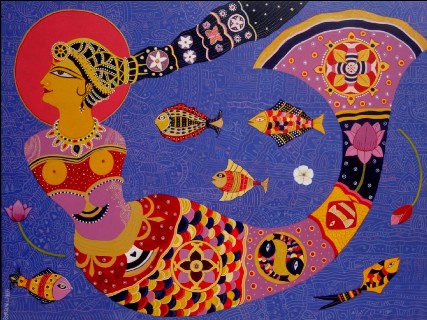 Dream-Girl-4-Painting-Bhaskar-Lahiri-IndiGalleria-IG678