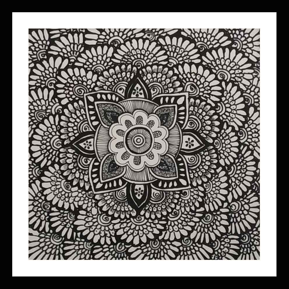 Mandala Drawing with Pen on Paper "Untitled" art by Deepika  Bhansali