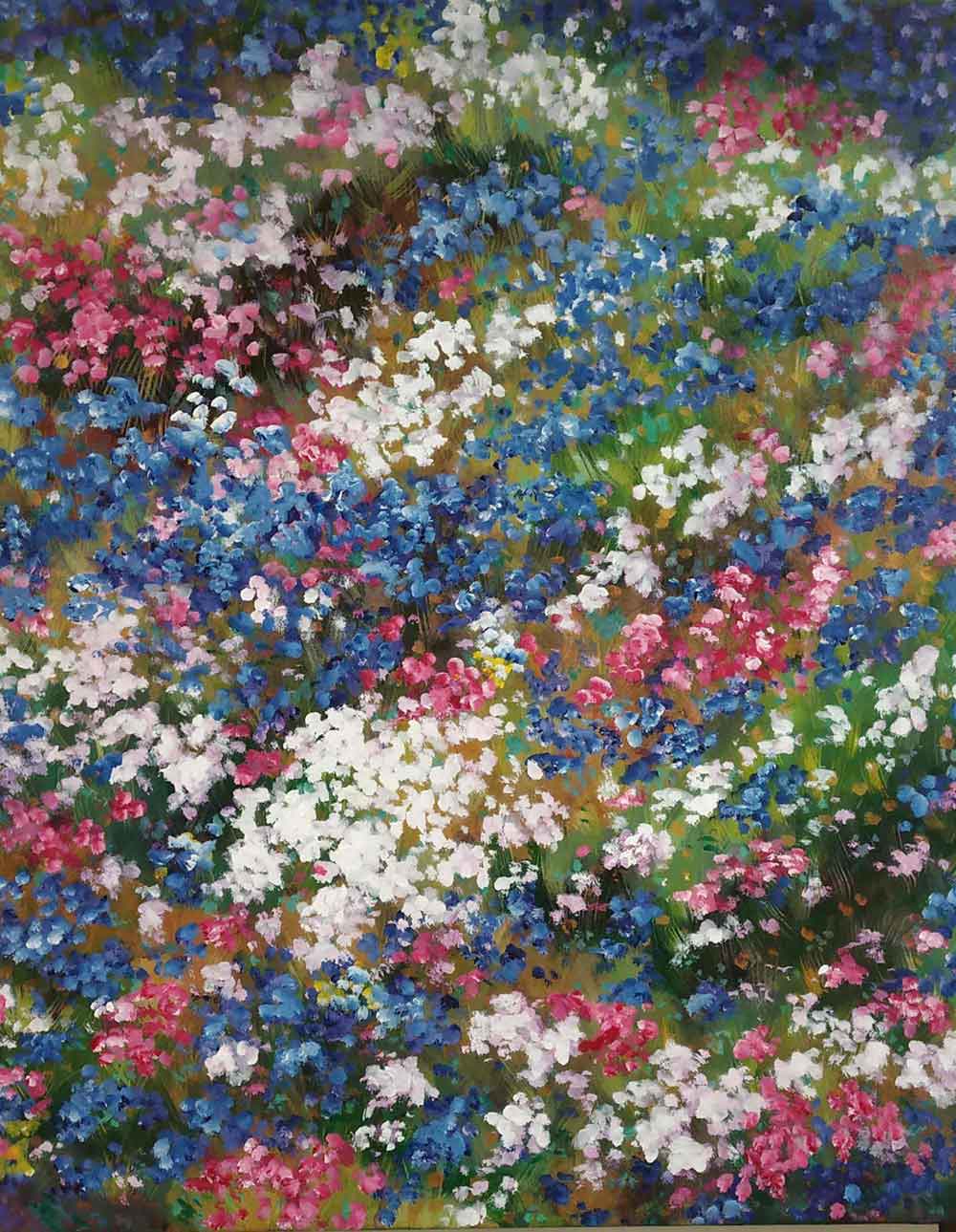 Contemporary Painting with Acrylic on Canvas "Spring" art by Dilraj Kaur