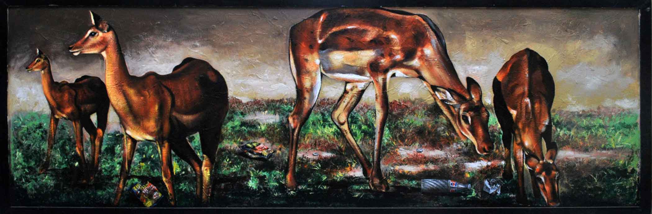 Realism Painting with Acrylic on Canvas "Untitled" art by Ganga Maharana