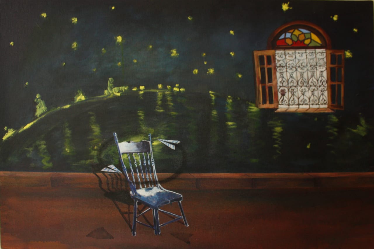 Contemporary Painting with Acrylic on Canvas "Dream" art by Isha Bawiskar