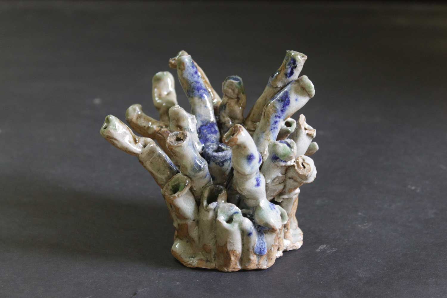 Contemporary Sculpture with Ceramic"Bamboo Roots" art by Vikas Kumar Yadav