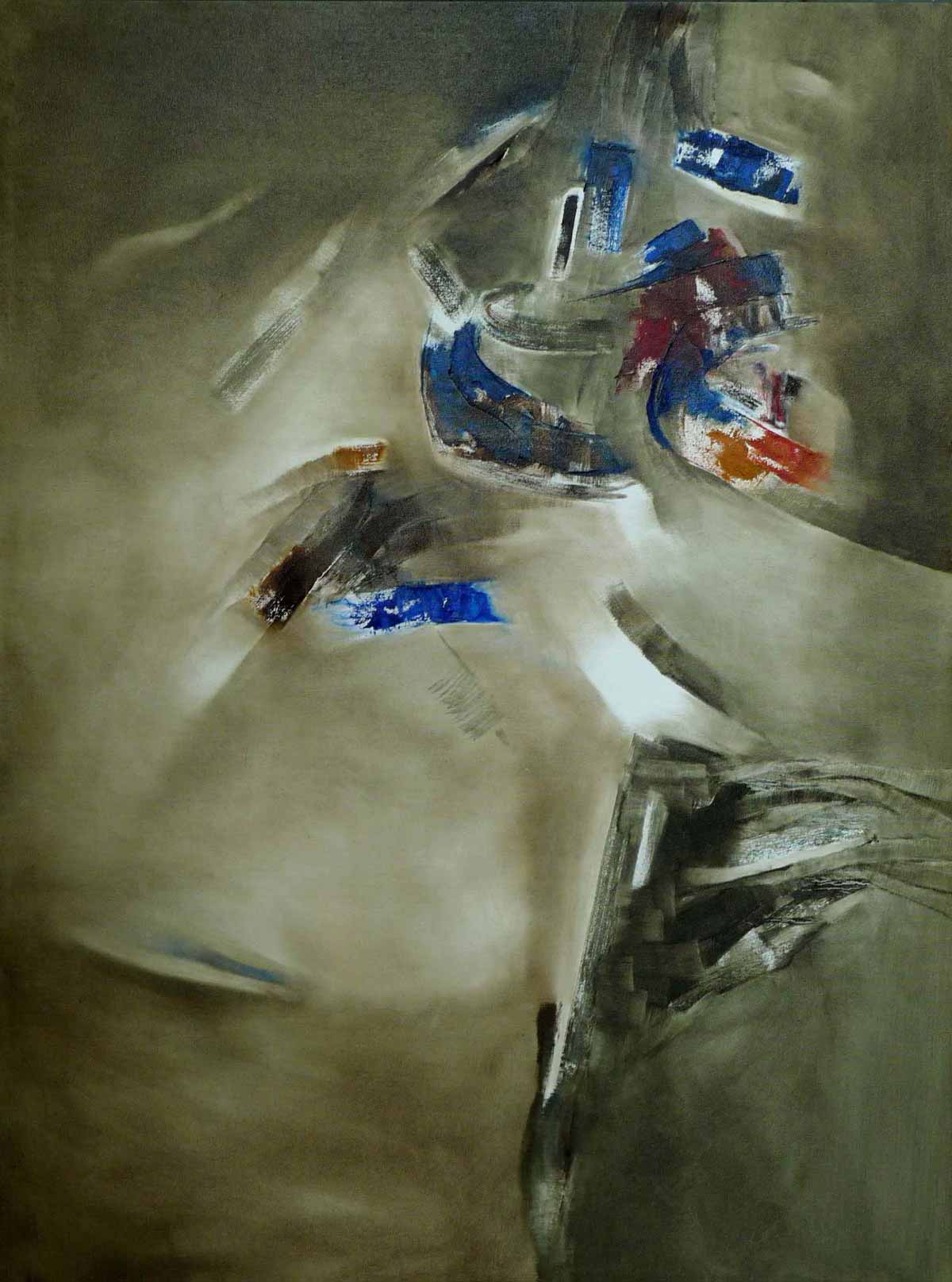 Abstract Painting with Oil on Canvas "Untitled-4" art by Mansing Katkar