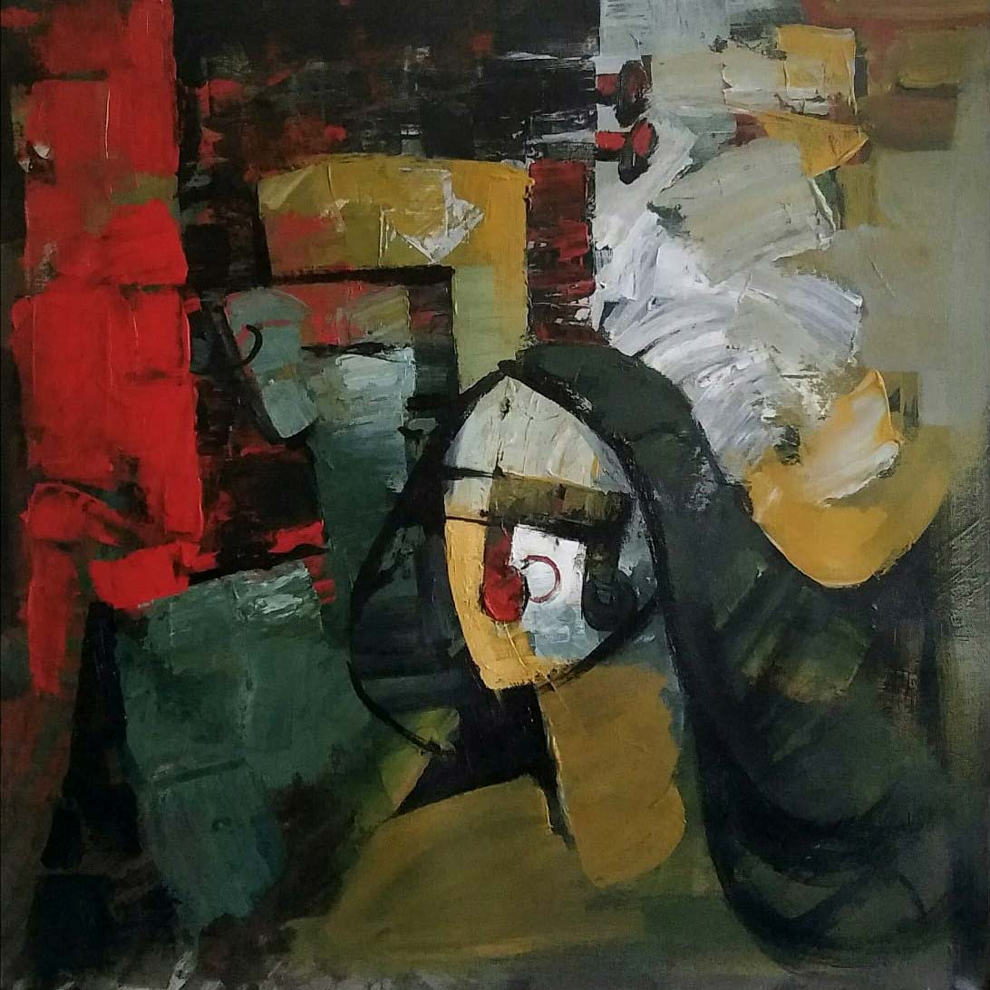Contemporary Painting with Acrylic on Canvas "Untitled-7" art by Deepa Vedpathak