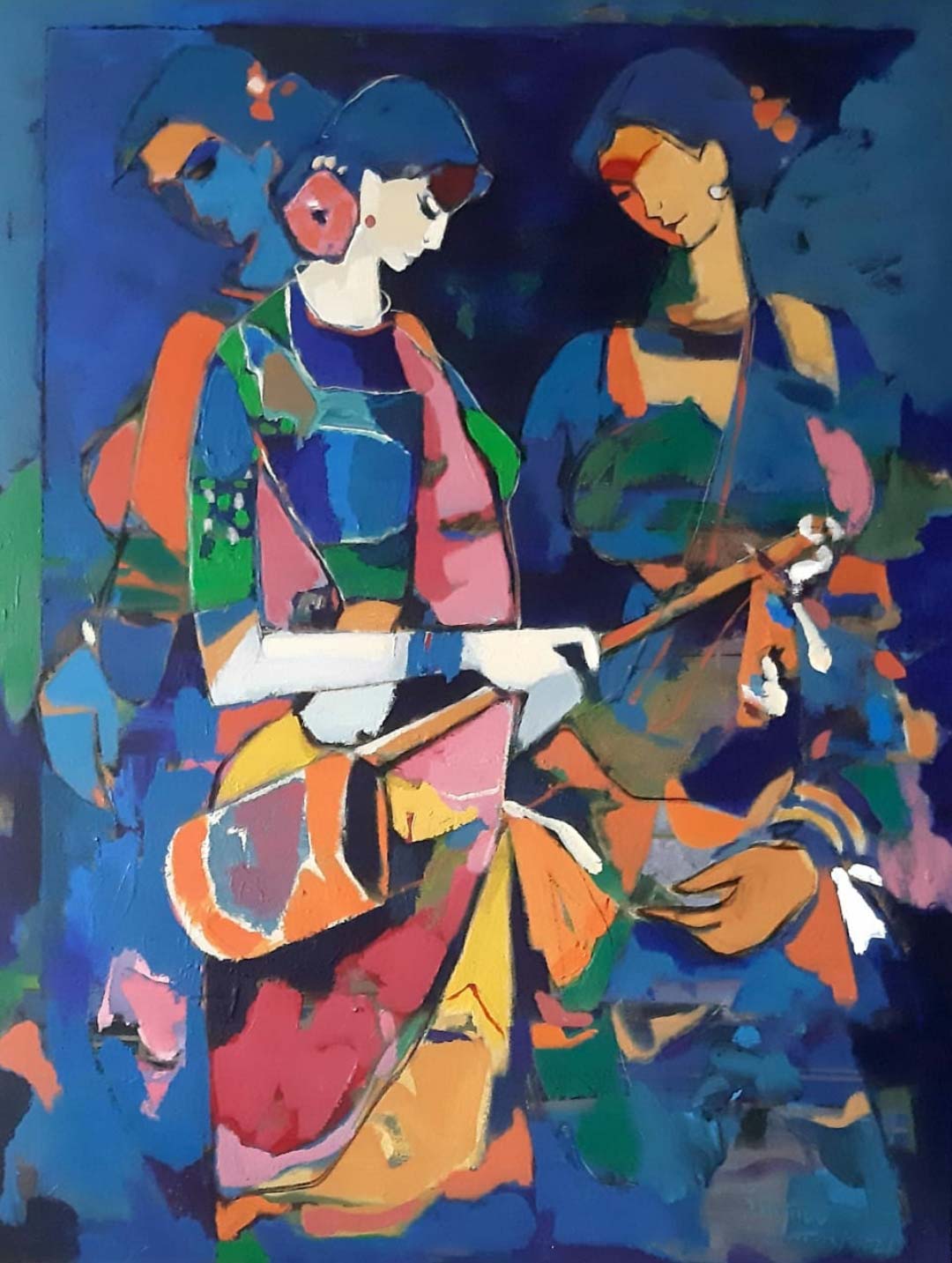 Figurative Painting with Acrylic on Canvas "Untitled-3" art by Sanjiv Sankkpal
