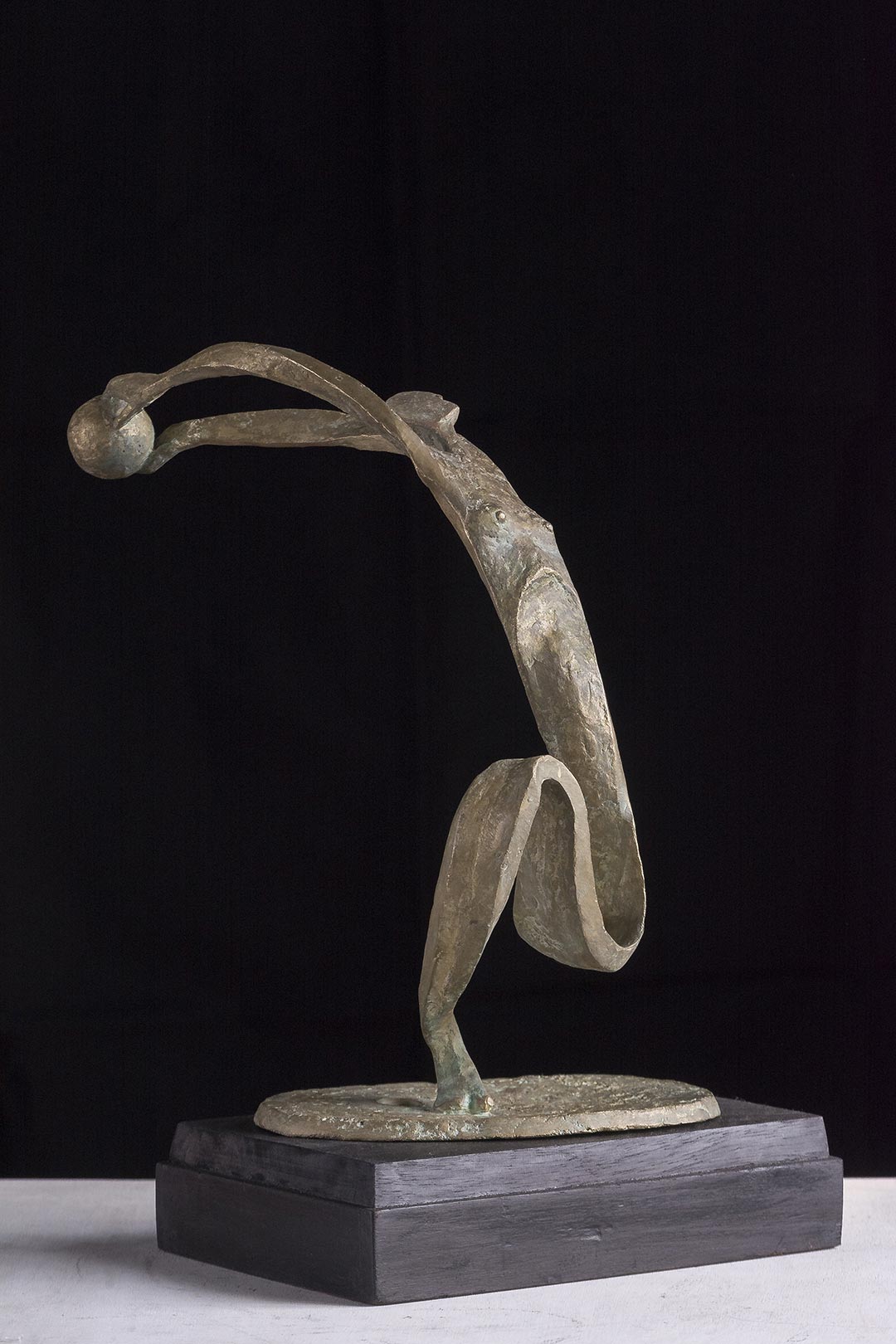 Figurative Sculpture with Bronze"Just Save" art by Prabir Roy