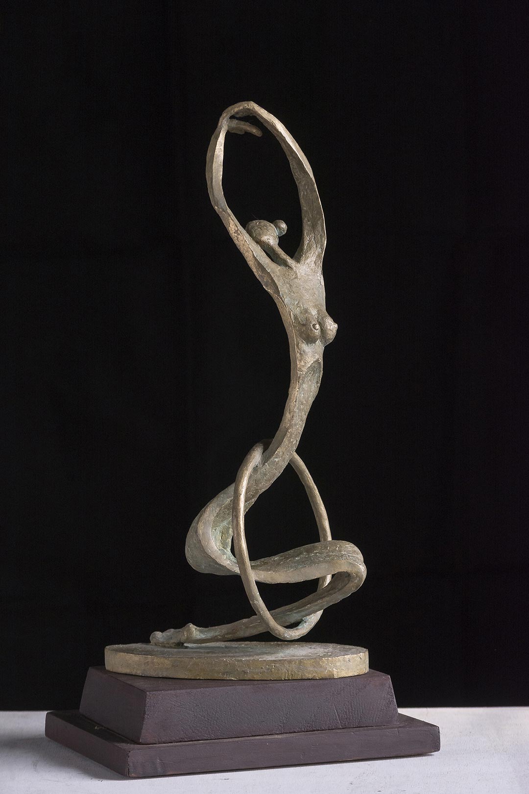 Figurative Sculpture with Bronze"Rhythm" art by Prabir Roy