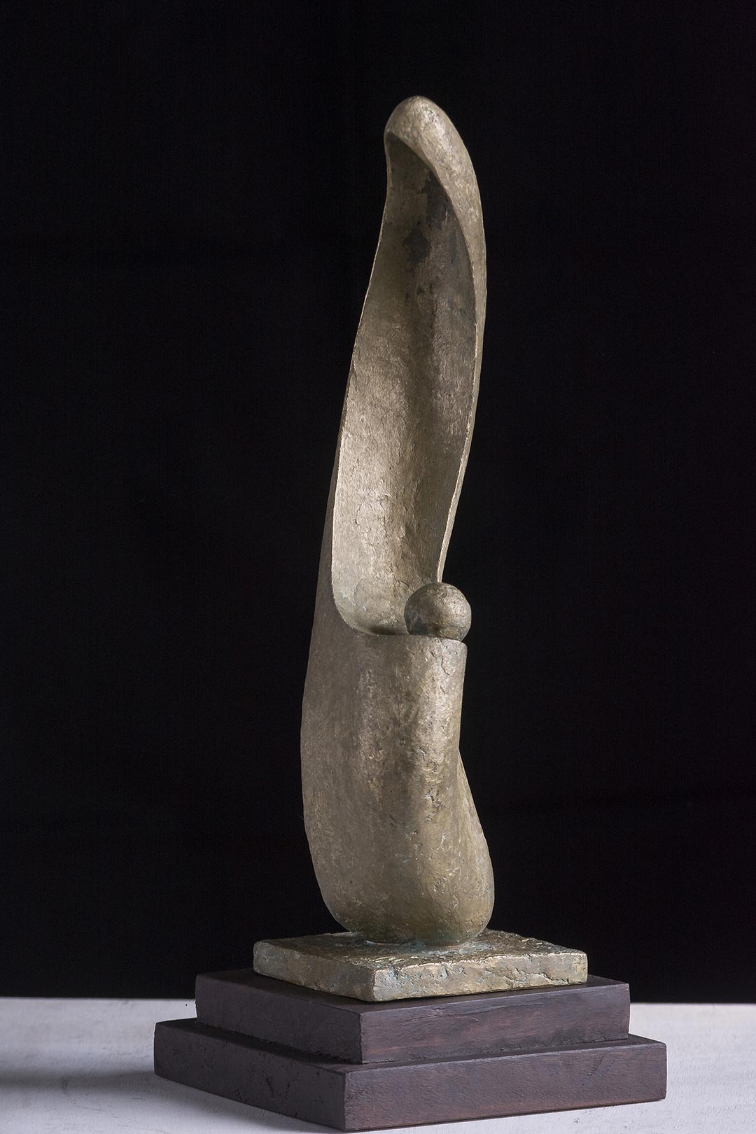 Figurative Sculpture with Bronze"Bonded-3" art by Prabir Roy