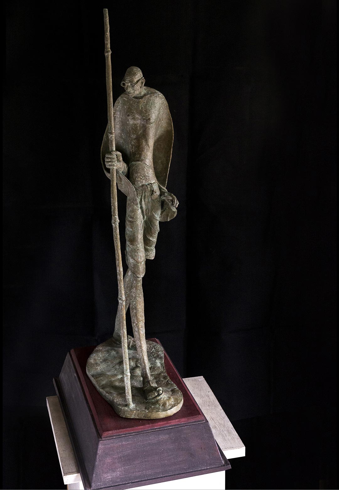 Figurative Sculpture with Bronze"Our Leader" art by Prabir Roy