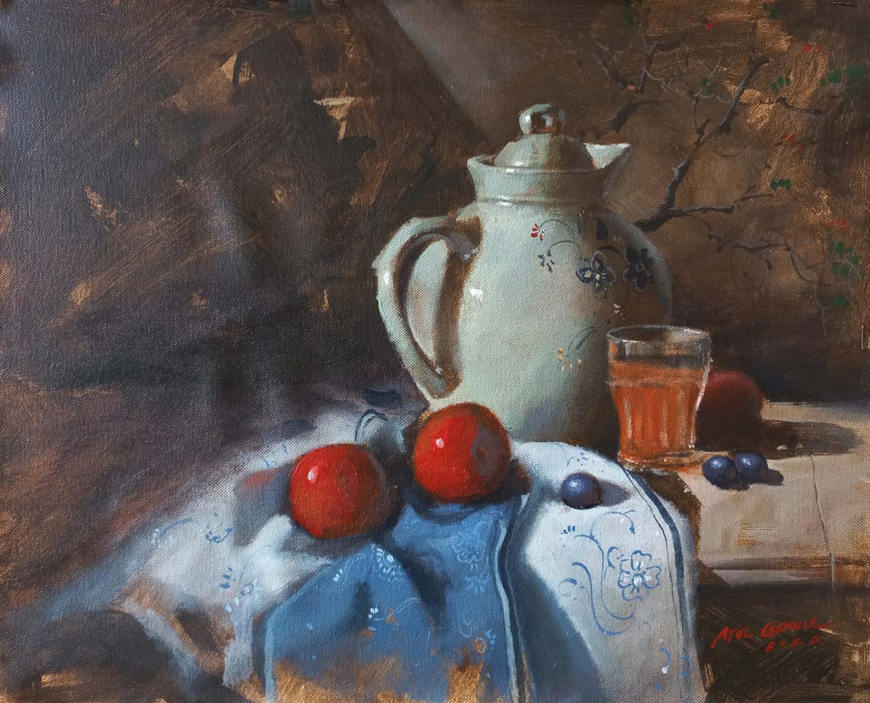 Semi Realistic Painting with Acrylic on Paper "Still Life" art by Atul Kishan Gendle