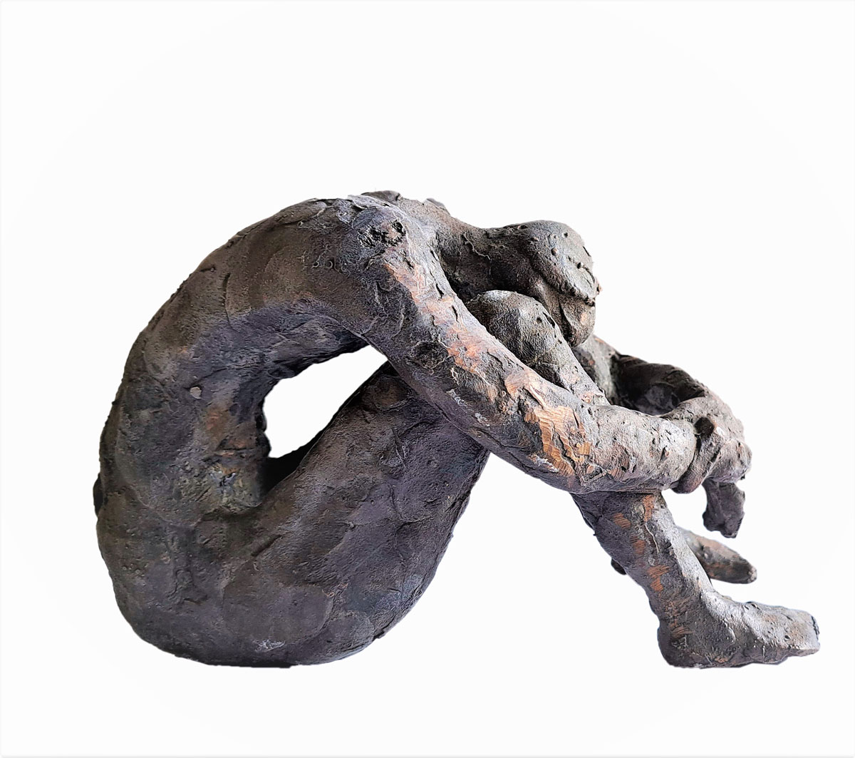 Figurative Sculpture with Bronze"Untitled-EBS10" art by Sanjiv Sankkpal