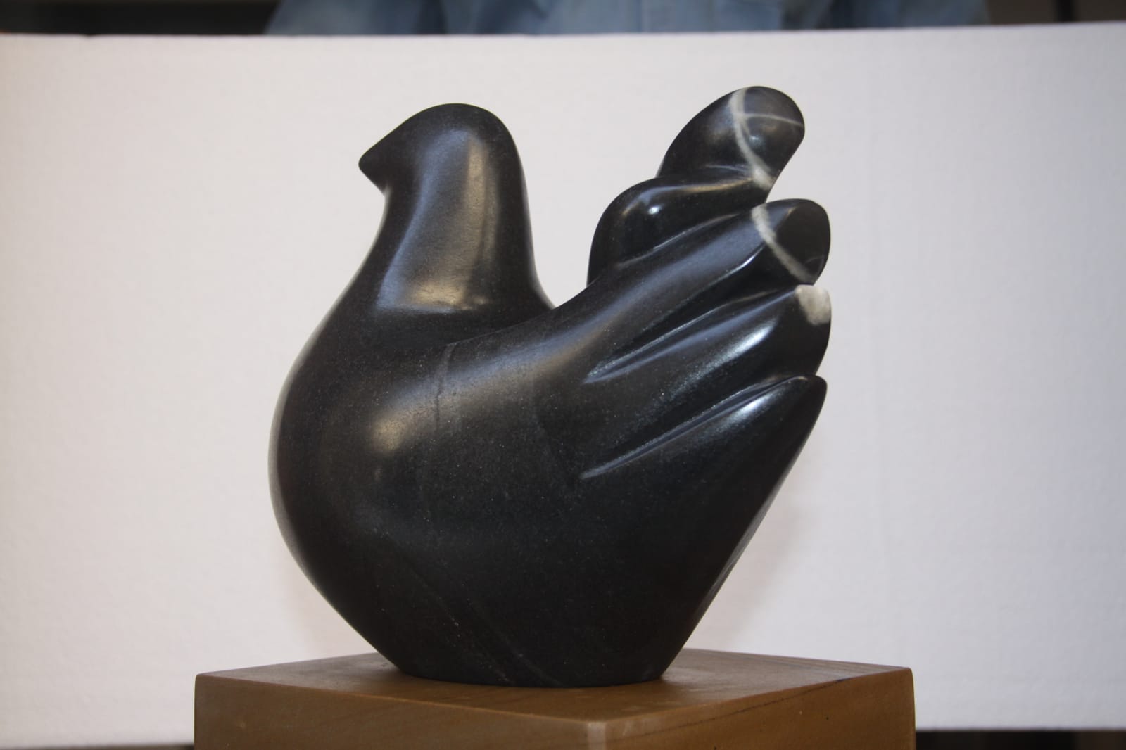 Figurative Sculpture with Stone"Dove-1" art by Kosal Kumar