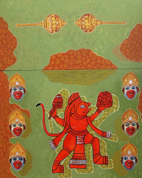 The-God-Aid-Painting-Acrylic-on-Canvas-Chaitanya-Ingle-IG890
