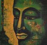 Lord-buddha-painting-acrylic-on-canvas-chaman-sharma-IG166