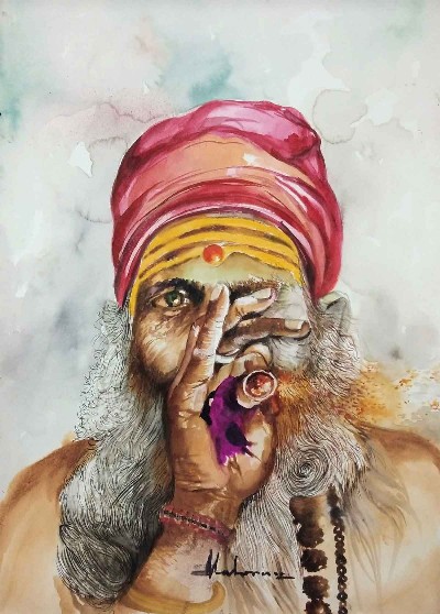 Original-painting-watercolor-on-paper-Ganga-Maharana-IG482-IndiGalleria