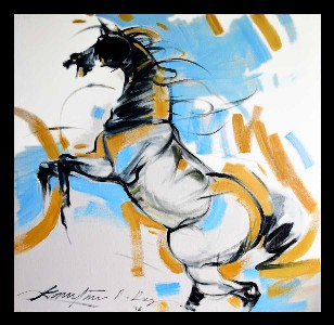 Original-Horse-painting-oil-on-canvas-gautam-partho-roy-IG616-IndiGalleria