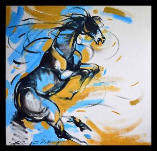 Original-Horse-painting-oil-on-canvas-gautam-partho-roy-IG615-IndiGalleria