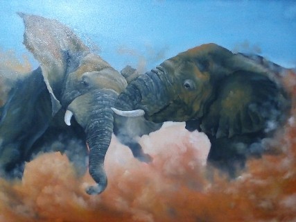 Elephant-Painting-Oil-On-Canvas-Jitendra-Kumar-IG849-IndiGalleria