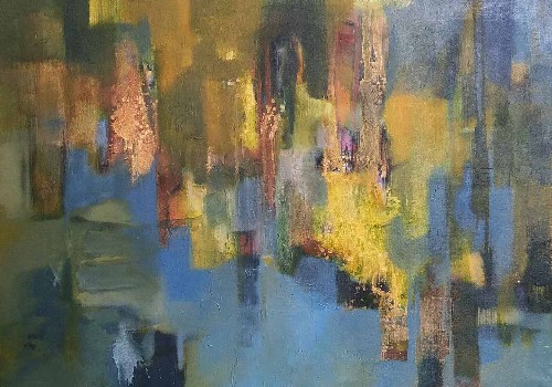 Abstract-Painting-Acrylic-on-Canvas-Kuber-Singh-Athokpam-IG813-IndiGalleria