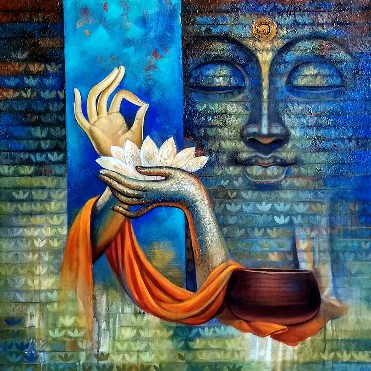 Buddha-Acrylic-Painting-on-Canvas-Sanjay-Lokhande-IG1228-IndiGalleria