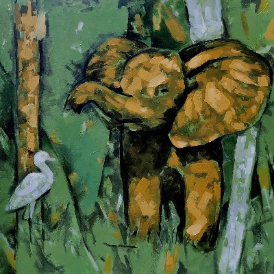 Elephant-Acrylic-on-Canvas-Santoshkumar-Patil-IG1330-IndiGalleria