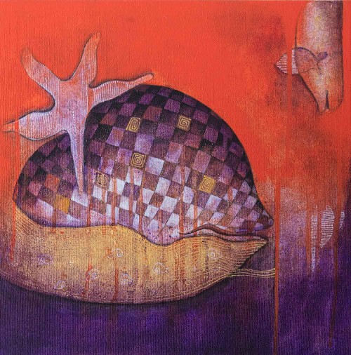 Shell-Painting-Acrylic-on-canvas-Pooja-Mahatre-IG997-IndiGalleria