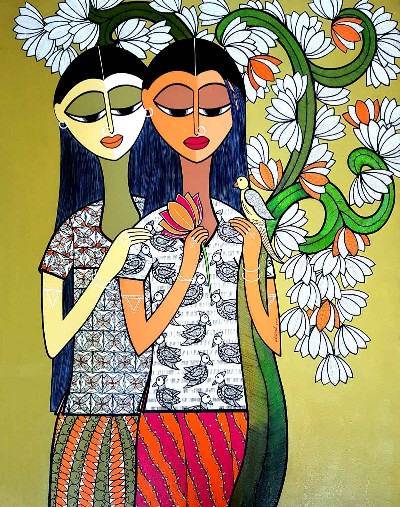 Akarshan-Acrylic-on-Canvas-Rangoli-Garg-IG1472-IndiGalleria