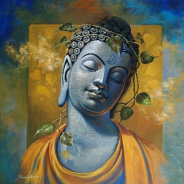 Buddha-Acrylic-on-Canvas-Sanjay-Lokhande-IG1538-IndiGalleria