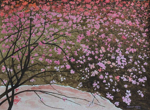Pink-Blossom-Acrylic-on-Canvas-Shrikant-Jadhav-IG1550-IndiGalleria