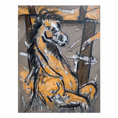Horse-Oil-Painting-for-Sale-Santoshkumar-R-Patil-IG1202-IndiGalleria