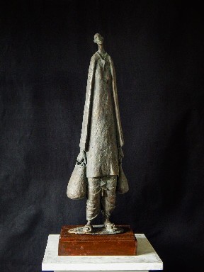 Retired-Bronze-Sculpture-Prabir-Roy-IG1391-IndiGalleria