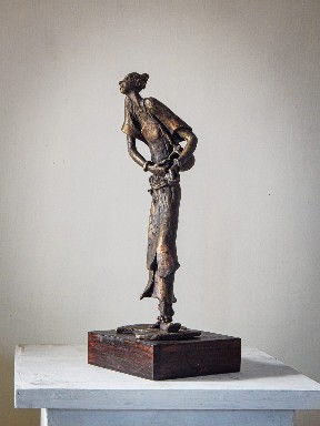 Boula-Bornze-Sculpture-Prabir-Roy-IG1651-IndiGalleria