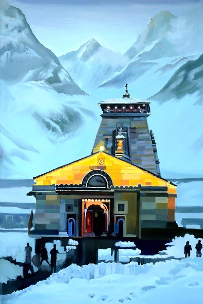 Kedarnath-Oil-Painting-on-Canvas-Sangeeta-Takalkar-IG548-IndiGalleria