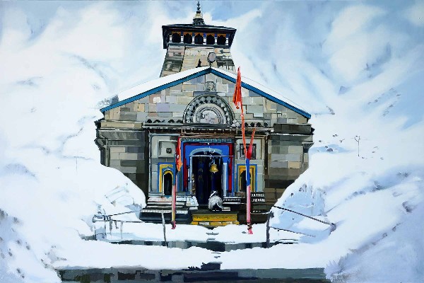 Kedarnath-Oil-Painting-on-Canvas-Sangeeta-Takalkar-IG550-IndiGalleria