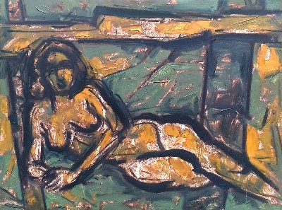 Nude-Woman-Painting-Acrylic-on-Canvas-Santoshkumar-R-Patil-IG1174-IndiGalleria