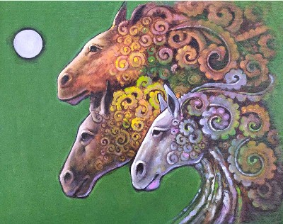 Horse-3-Acrylic-on-Canvas-Mahaling-Hosakoti-IndiGalleria-IG363