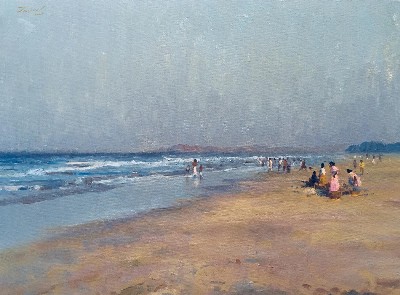 Alibag-Beach-Oil-on-Canvas-Paresh-Thukrul-IndiGalleria-IG1629