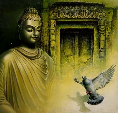 Buddha-3-Painting-Swapan-Roy-IndiGalleria-IG1943