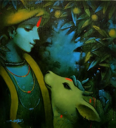 Tune-of-Love-1-Painting-Subrata-Das-IndiGalleria-IG1940