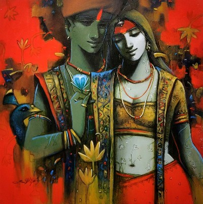 Tune-of-Love-4-Painting-Subrata-Das-IndiGalleria-IG1576