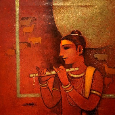 Tune-of-Love-3-Painting-Subrata-Das-IndiGalleria-IG1575