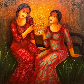 Nostalgia2-Painting-Monalisa-Sarkar-IndiGalleria-IG1708