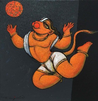Bal-Hanuman-Painting-Ramesh-Gujar-IndiGalleria-IG1534